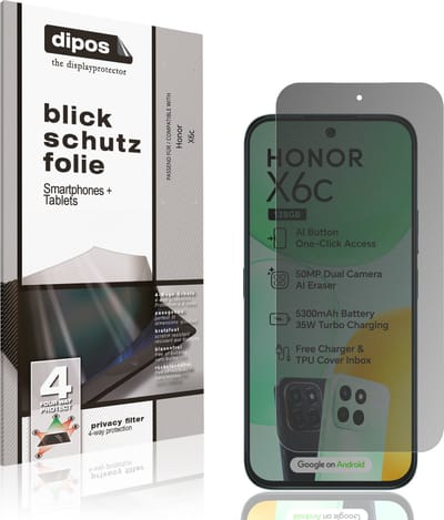 dipos – Matte Privacy Screenprotector geschikt voor Honor X6c | Anti-Spy Beschermfolie