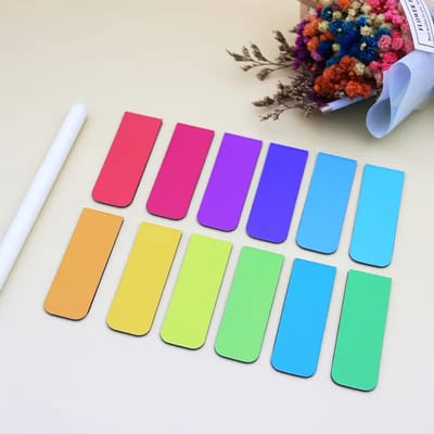 Viwado® 12 Stuks Levendige Magnetische Bladwijzers | Duurzame & Kleurrijke Paginamarkeringen | Ideale Cadeaus voor Studenten, Leraren & Boekliefhebbers