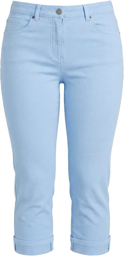 Angel of Style - Dames - 7/8-jeans Amy Straight Fit stretchcomfort 5-pocket - Ochtend blauw - Maat 42