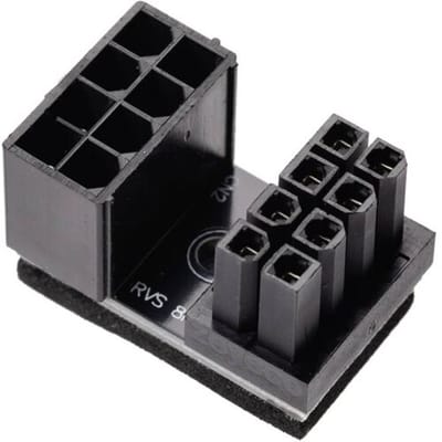 inLine Stroom Stroomverlengkabel [1x PCIe-stekker 8-polig - 1x PCIe-bus 8-polig] Zwart