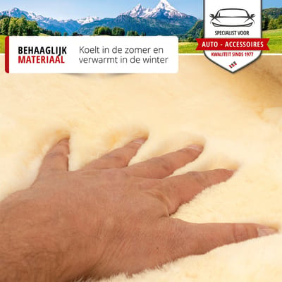 Walser Autostoelhoes Lamsvel Maya beige - 1 stuk