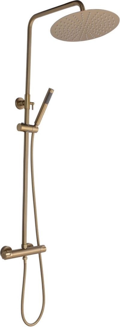 Mawialux thermostatische regendoucheset - Opbouw - Rond - Olga Goud Geborsteld