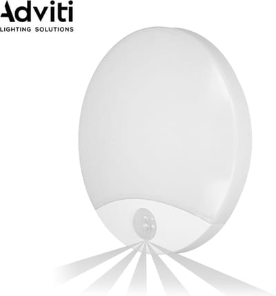 Adviti VIRAZON LED wandlamp met PIR bewegingssensor - Buitenlamp IP44 - IK10 - Tuinverlichting 160° Sensor - 4000K - 1050lm - 15 Watt - Wit