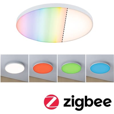 Paulmann – Loria LED Paneel – 400 mm – Wit Metaal & Kunststof – 22W met 2200 lm – Zigbee 3.0 & Dimbaar – Modern Design – Zwevend Effect