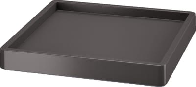 Prosperplast Plantenonderzetter - vierkant - antraciet - 30 x 30 x 6 cm - met wieltjes