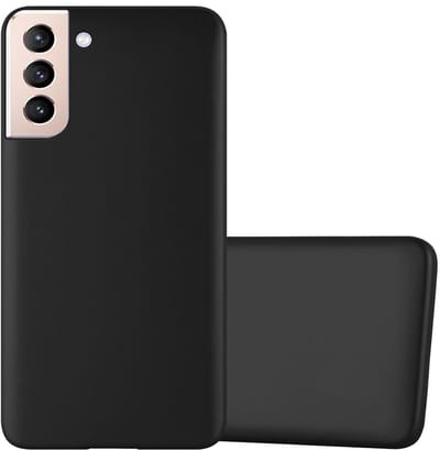 Cadorabo Hoesje geschikt voor Samsung Galaxy S21 PLUS in METALLIC ZWART - Beschermhoes gemaakt van flexibel TPU silicone Case Cover