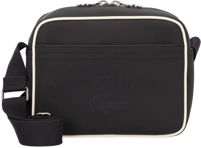 LACOSTE Schoudertas Reporter Bag Abimes Farine Zwart