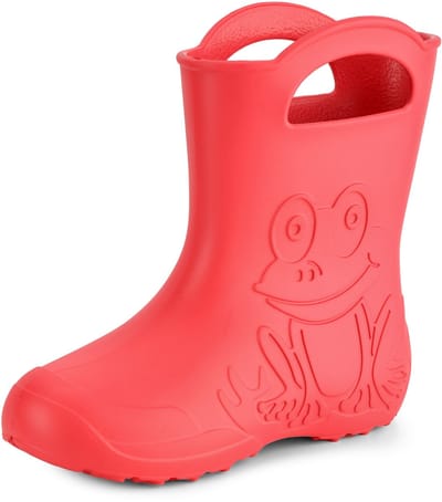 Ladeheid LA-CA-FrogWomen Dames Regenlaarzen - Rubber Laarzen - EVA - Kikker - Koraal - 38/39