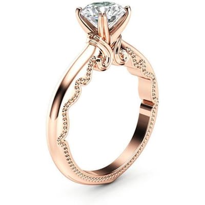 Echte 14k Rose Gouden Sieraden Diamanten Ring Vrouwen Bague Homme Edelsteen Anillos Bijoux Femme Sieraden Bizuteria Gouden Ringen Sieraden 7 goud