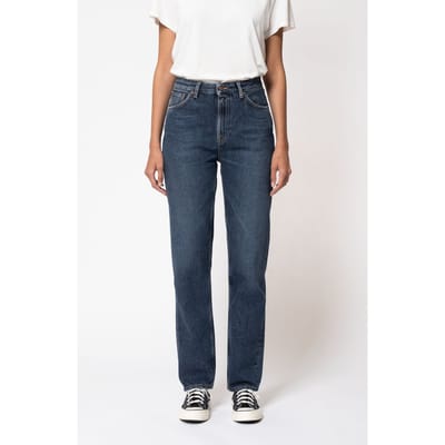 Nudie Jeans Lofty Lo Dark Vintage Dark Blue Größe: W27L28 | Straight Jeans Outlet | Damen | Blau