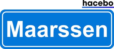 Hacebo - Plaatsnaam Sticker - 29x10 CM - Maarssen sticker - Verkeersborden sticker - grappige cadeaus - Maarssen