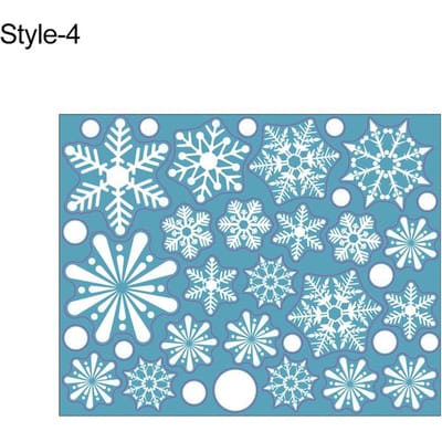 36 stks/vel witte sneeuwvlok kerst muurstickers glazen raamstickers sticker kerstversiering voor huis nieuwjaarscadeau style 4