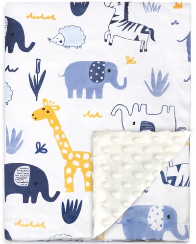 Muslin Baby Blanket, Soft Breathable Skin Friendly Nursery Throw, Lightweight Baby Bedding for Home Outdoor Stroller Travel Family Present Mom Daughter Use, 100x75cm