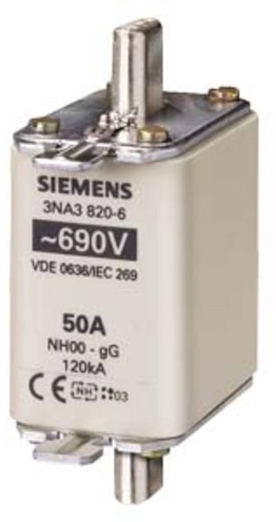 Siemens 3NA38246 Zekeringsinzetstuk Geschikt voor Zekeringsgrootte 000-4 Afmeting zekering : 0 80 A 690 V 3 stuk(s)