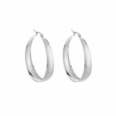 Bijoutheek Oorringen Lichtgewicht Hoop Glad Zilver