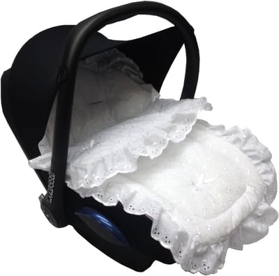 Autostoel Voetenzak - Baby Voetenzak - Comfortabel Reizen - Warm Fleece Interieur - 1 Stuk - Wit