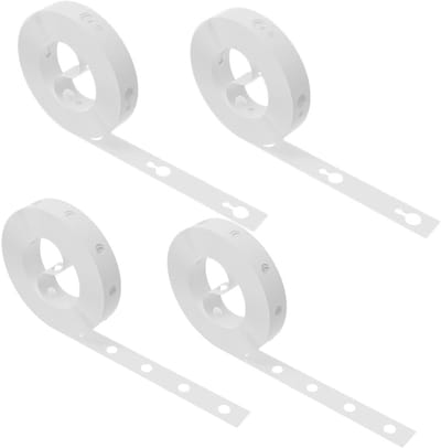 Ballontape Set van 4 Rollen, Dubbel Gat Ballontape voor Ballonboog en Ballonversiering, Ideaal voor Feesten, Bruiloften en Verjaardagen