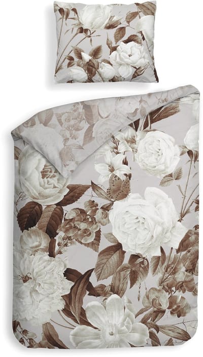 Heckett Lane Dekbedovertrek Katoen Satijn Danna - beige 140x200/220cm