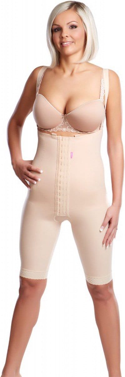 LIPOELASTIC VF Variant Lipopanty tot boven de knie met haaksluiting XS zwart