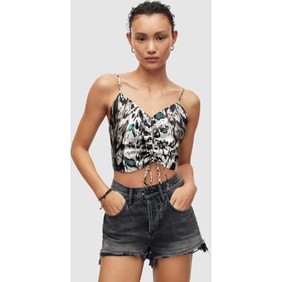 AllSaints Alexia Ines Top White Mono Size: 4 | Tanks &amp; Camis Outlet | Dames | Wit
