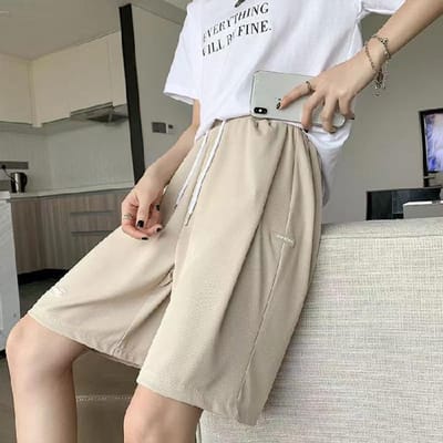 Hoge taille Dunne IJszijde Casual Shorts voor Dames Zomer Nieuw Losse Wijde Pijp Grote Maat Dikke Vijfpunt Sportbroek voor Dames 3XL gray
