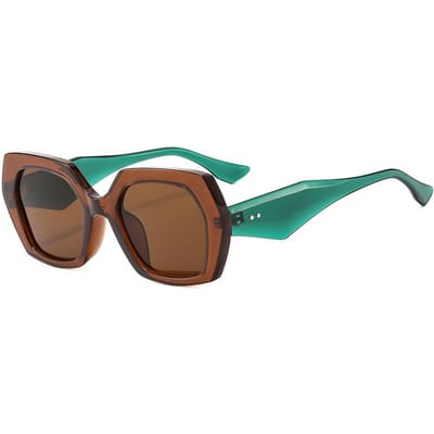 Lunettes de soleil rectangulaires rétro de luxe pour femme Monture élégante à imprimé léopard Lunettes de soleil Tendance masculine Élégant Plein air Lunettes de soleil Protection UV 400 as  picture