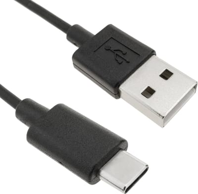 BeMatik - USB 2.0-kabel type C mannelijk naar USB A mannelijk 50cm