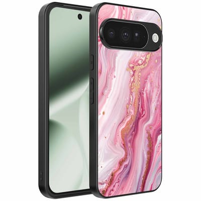 Geschikt voor Google Pixel 10 Telefoonhoesje met marmer opdruk - TPU backcover case marble design - Roze - Smartphonica geschikt voor Google Pixel 10