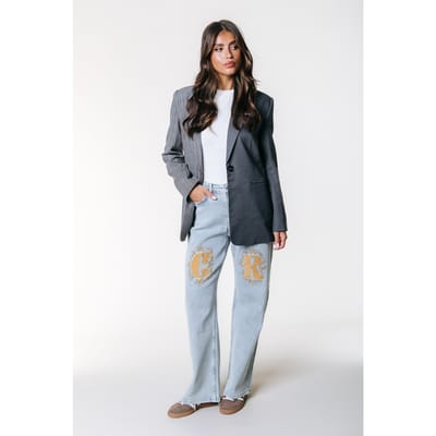 Colourful Rebel Gaias Cr High Rise Straight Leg Denim Pants Light Blue Denim Größe: M | Straight Jeans Outlet | Damen | Blau