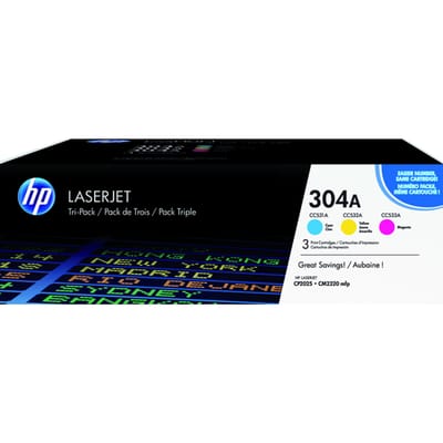 HP Toner 304A Origineel Combipack Cyaan, Magenta, Geel 2800 bladzijden CF372AM