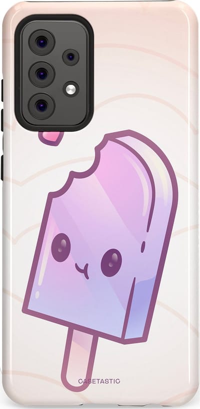 Casetastic Hoesje Geschikt voor Samsung A52 (4G/5G/s) - Stijlvolle Beschermende Duo-layer Case - Zacht Paars IJs