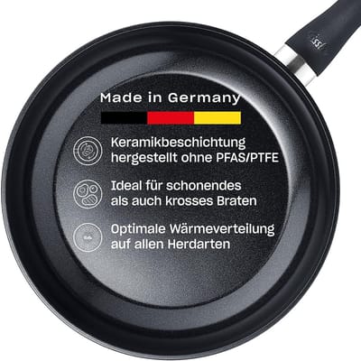 Keramische braadpan 28 cm zonder PFAS/PTFE - Geschikt voor inductie en alle warmtebronnen
