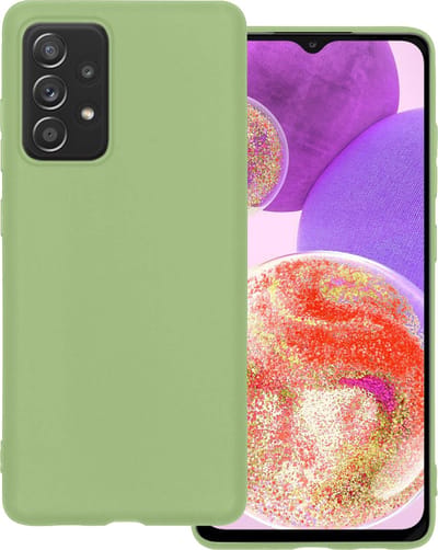 Hoesje Geschikt voor Samsung Galaxy A23 - Sterk & Shockproof - Hoes Cover - Siliconen Case - Groen