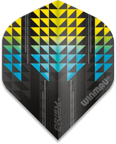 Winmau Prism Alpha Extra Thick Blue & Yellow - Dart Flights