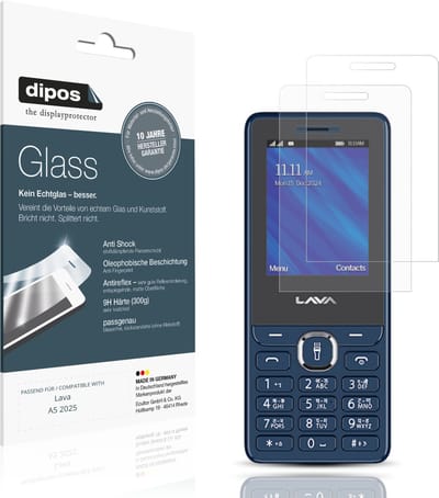 dipos – 2x Matte Pantserfolie geschikt voor Lava A5 2025 | 9H Screenprotector