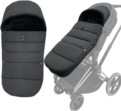 Warme Voetenzak - Kinderwagen Zak - Winter Wandelen - 3 Verstelbare standen - 90 x 45 cm - Zwart
