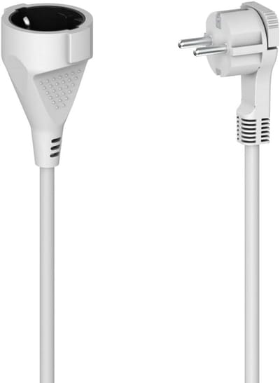 Verlengsnoer Wit met 1 Stopcontact en 5 Meter Kabel