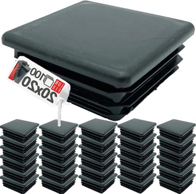 Plastic Slat Plugs - Pipe Caps - Hekken Afwerken - Flexibele Lamellen - 20x20mm - Zwart