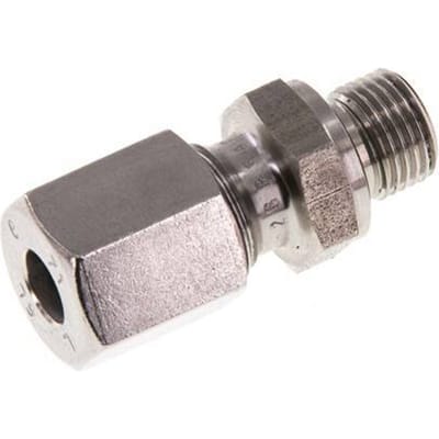 G 1/8'' Buitendraad x 6L RVS Rechte Snijring Koppeling met FKM Afdichting 315 Bar DIN 2353