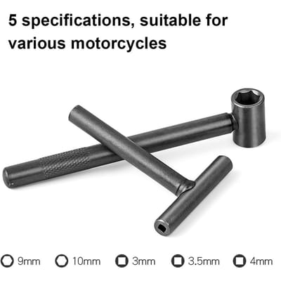 2 stuks T-type Motorfiets Motor Kleppen Schroef Afstel Sleutel Set Motorfiets Scooter Reparatie Gereedschap Set zwart