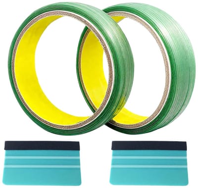 Complete set van 4 auto folie gereedschappen met 2 x 5M tape en snijlijn voor perfecte autowrapping en folie-installatie
