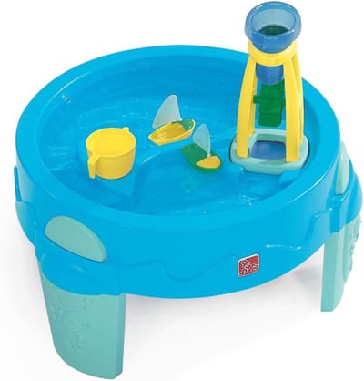 Water Speeltafel - Zand en Water - Buiten spelen - Waterwiel activatie - 80x80x71 cm - Multicolor