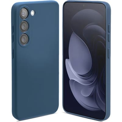 ShieldCase siliconen hoesje geschikt voor de Samsung Galaxy A55 hoesje - siliconen backcover - optimale bescherming (donkerblauw)