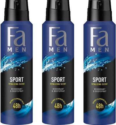 Fa Men Deospray Sport - Voordeelverpakking 3 x 150 ml