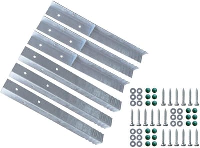 Hoekanker voor Speeltoren en Schommel - 500 x 45 x 45 mm - Weerbestendig en Voor Inbetonneren - Set van 2