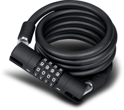 ACID Kabelslot CORVID C180 - Instelbare cijfercode - Roestvrij - Gifstofvrij - CORE+ Staalkabel - GRIP+ rubber - 180 cm - Zwart
