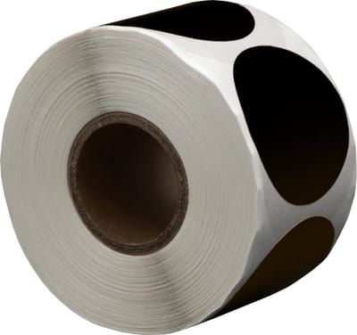 500 Etiketten Rond Zwart 35 mm op Rol - Sluitzegel - Markeringspunten - Blanco ronde stickers - DULA