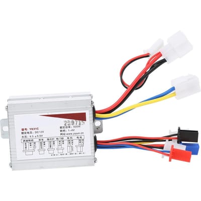 Contrôleur de Moteur à Balais 12V 500W Coque en Alliage d'Aluminium Accessoire pour Vélo Électrique Scooter white