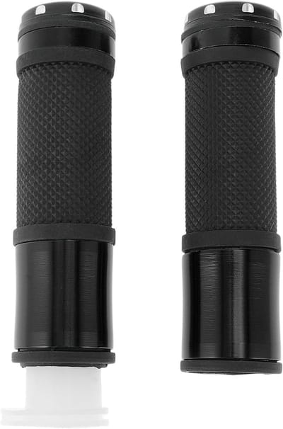 Handgrepen Cover Kit voor Motorfietsen en Scooters - 22mm en 24mm Aluminium Rubber Stuur Einddoppen - Zwart - 1 Set voor ATV en Fiets