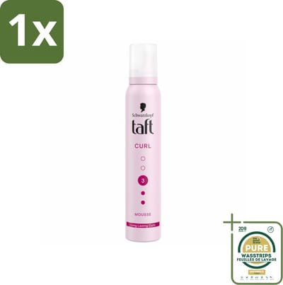 1 x Taft - Haarmousse - Curl 3 - Gedefinieerde krullen - 200 ml- Krullen - Golvend Haar - Haarmousse - Hold 3/15 - Veerkrachtige Krullen